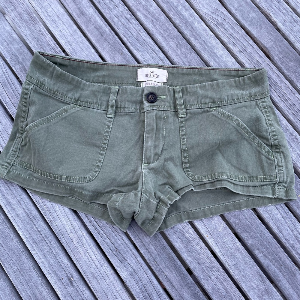 Green Hollister shorts